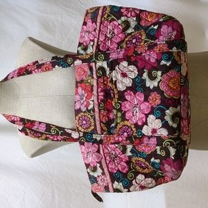 Vera Bradley "Betsy" Modern Floral Quilted Large Zipper Tote Bag